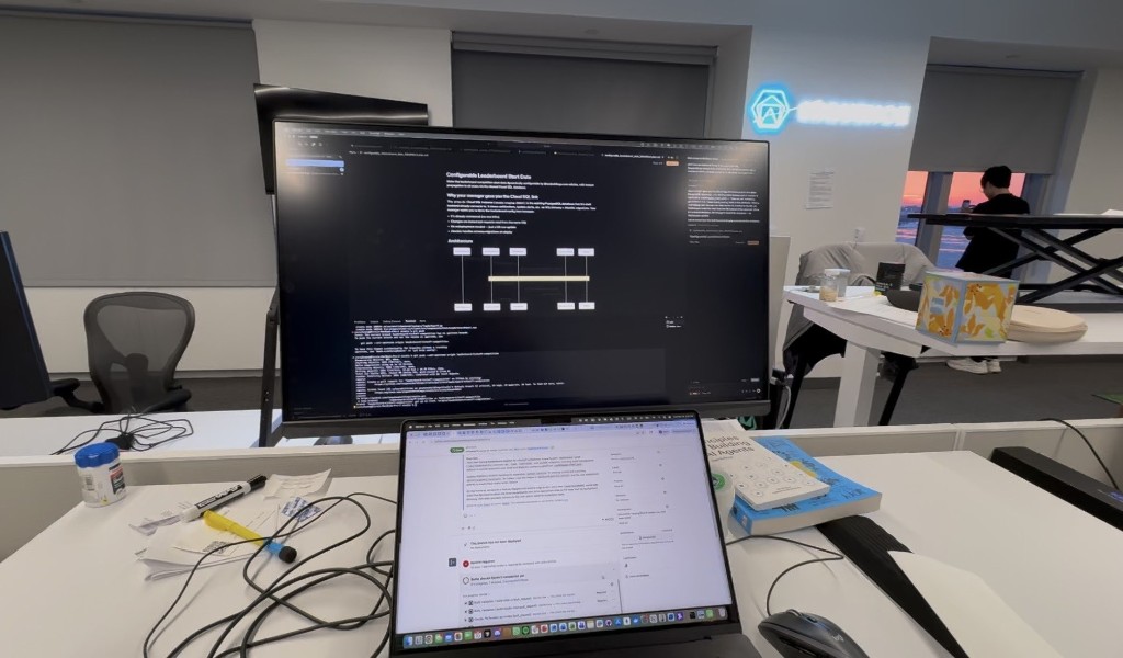 Sequence — desk, GitHub, and shipping